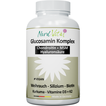 Glucosamin mit veganes Chondroitin, MSM, Weihrauch und Hyaluronsäure