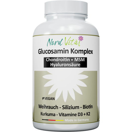 Glucosamin mit veganes Chondroitin, MSM, Weihrauch und Hyaluronsäure